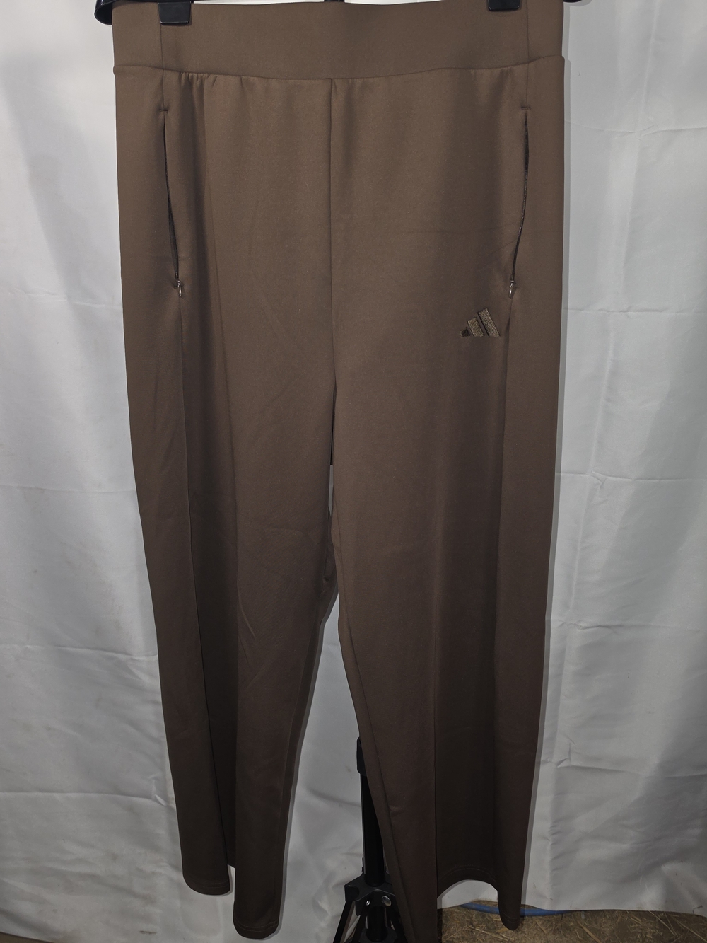 adidas Brown Women's Track Joggers with Zip Pockets